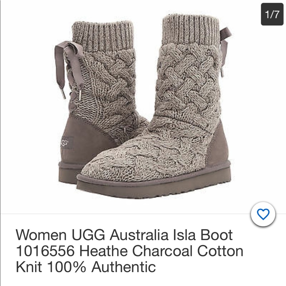 Gray UGG Knit Boots